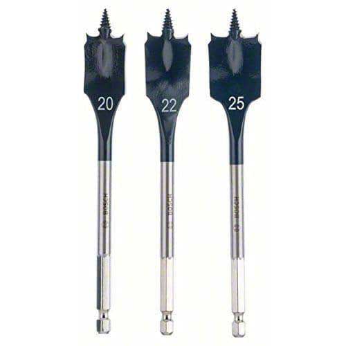 A set of 3-piece hanging drill bits from Bosch