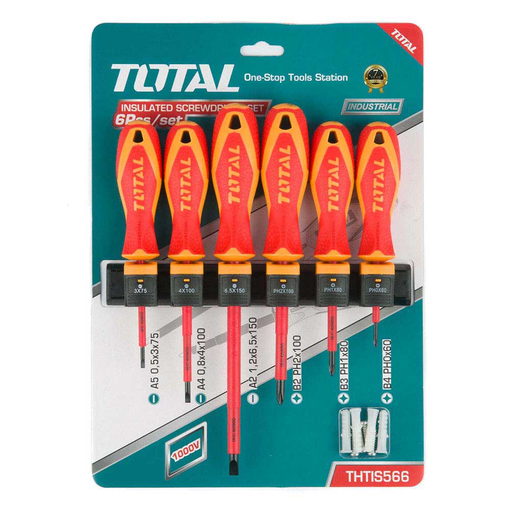 Total insulated screwdriver set 6 pieces
