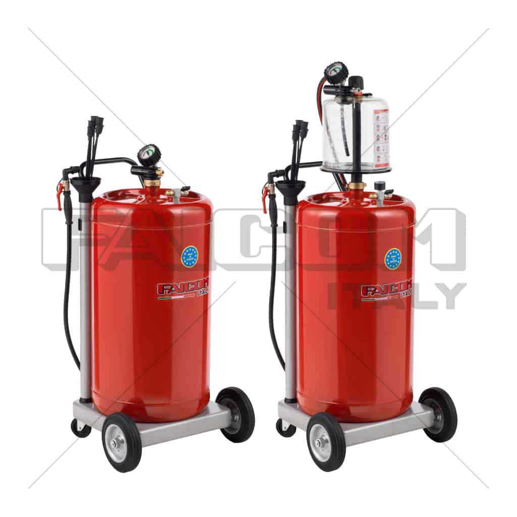 Oil suction machine with a moving funnel without an Italian indicator, 65 liter tank, Faicom ZRA65PAN