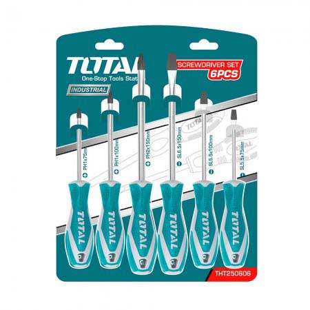 طقم مفك 6 قطع بيد كاوتش