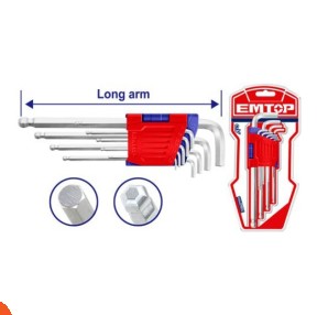 طقم النكيه 9 قطع مسدس رأس مستدير صيني ماركة EMTOP