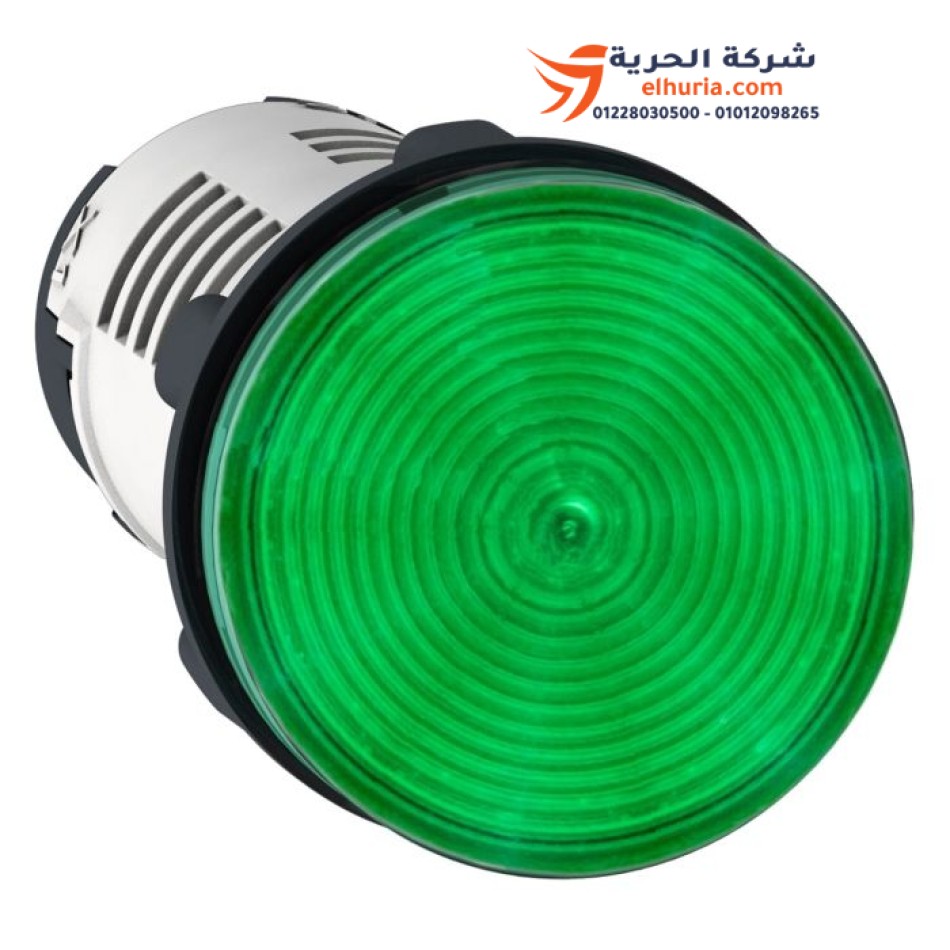 Lampada di segnalazione in plastica verde Schneider Electric (con lampadina interna) 230VAC