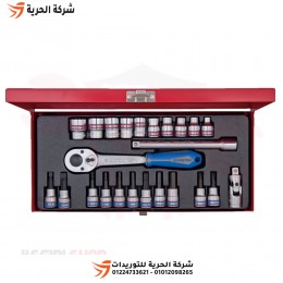 طقم لقم رباط 3/8 بوصة 24 قطعة KINGTONY تايواني