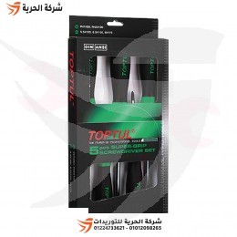 طقم مفكات 5 قطع عادة + صليبة TOPTUL موديل GAAE0504