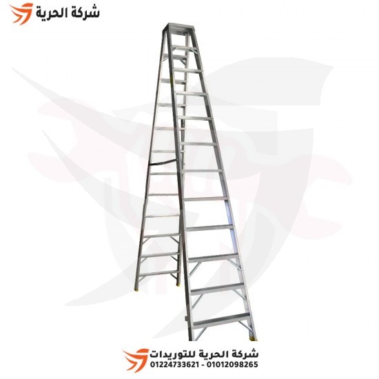 Double ladder, wide staircase, 4.60 meters, 16 steps, PENGUIN UAE