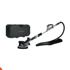 صنفرة حوائط أسقف 750 وات اضاءة 360 درجه 8 بوصه شنطه بلاستيك ماركة CROWN