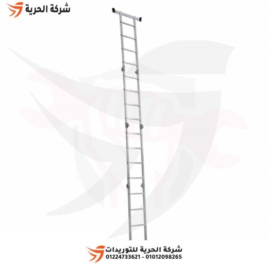 Drei-Positionen-Leiter, einfach oder doppelt, oder Gerüst, 4,70 Meter, 16 Stufen, türkisches GAGSAN