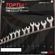 Taiwanese TOPTUL serrated wrench set, 12 pieces