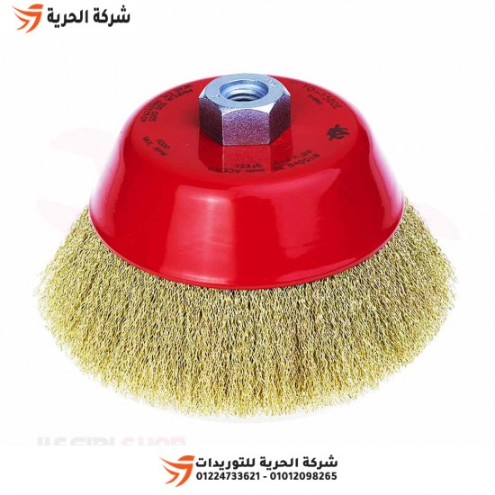 Free cup brush, stainless steel, 80 mm, tooth 14, Spanish, JAZ, model TO0800ZM14
