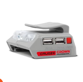 وصلة شحن موبايل 2 مخرج +لمبة كشاف ماركة CROWN