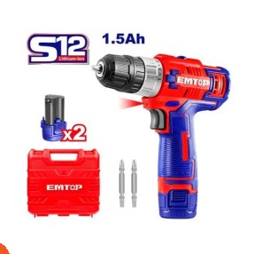 شنيور 12 فولت، 2 بطاريه 45 نيوتن شاحن TYPE-C صيني ماركة EMTOP