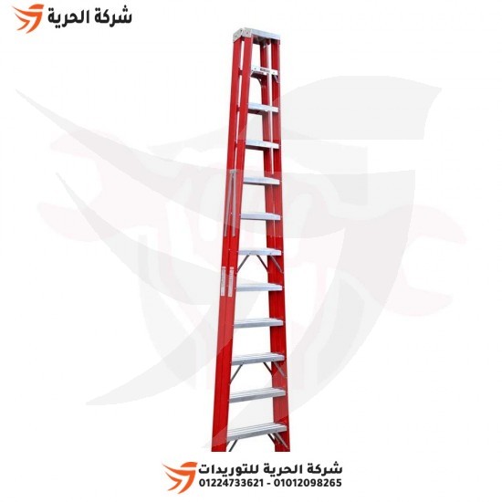 Double fiberglass ladder, 3.45 meters, 12 steps, Turkish GAGSAN