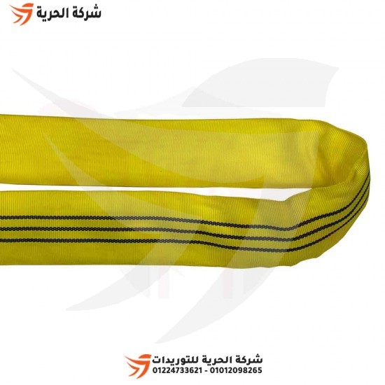 Fil de chargement rond, 3 pouces, longueur 8 mètres, charge 3 tonnes, jaune Emirati DELTAPLUS