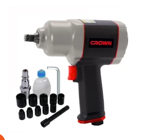 طقم 11 قطعة شنيور فك و ربط 1/2 بوصة 800 نيوتن شنطة بلاستيك ماركة CROWN