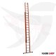 Çok amaçlı iki bağlantılı merdiven, fiberglas, yükseklik 8,00 metre, 16 basamak, Türk GAGSAN