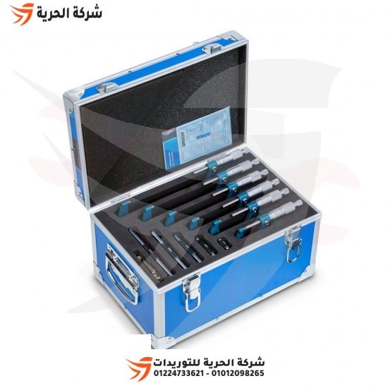 External micrometer set usually in inches 6pcs 0-6 inch accuracy 0.0001 inch ACCUD Austrian