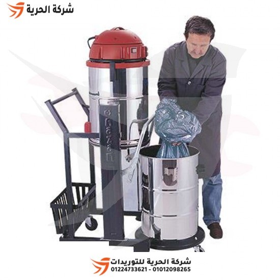 Toz ve sıvı emmeli elektrikli süpürge, 140 litre, 5 HP, Türk HAZAN arabasında, model AMSTERDAM 633