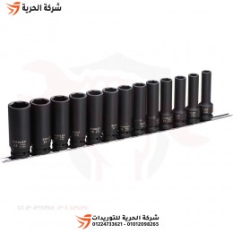 طقم لقم رباط تصادمية طويلة 1/2 بوصة 13 قطعة STANLEY