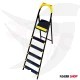 Double ladder with standing platform 1.67 m 5 steps EUROSTEP