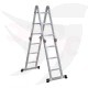 Drei-Positionen-Leiter, einfach oder doppelt, oder Gerüst, 3,70 Meter, 12 Stufen, türkisches GAGSAN
