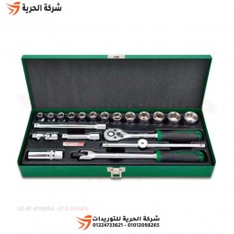 طقم لقم رباط 3/8 بوصة 20 قطعة مسدس بالملي TOPTUL موديل GCAD2006