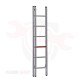 Two-link ladder, height 3.00 meters, 6 steps, Turkish GAGSAN