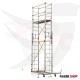 Aluminum scaffolding, height 4.95 meters, weight 77 kg, Turkish GAGSAN