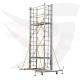 Échafaudage en aluminium, hauteur 7,17 mètres, poids 145 kg, GAGSAN turc