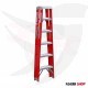 Double fiberglass ladder, 1.70 meters, 6 steps, Turkish GAGSAN
