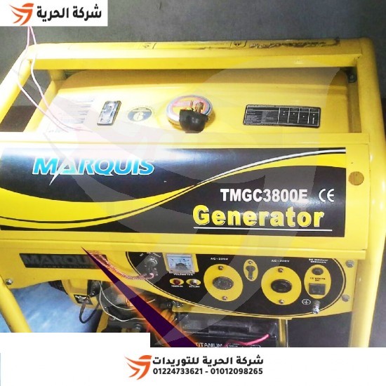 Бензиновый генератор MARQUIS 3,1 кВт, модель TMGC3800E