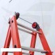 Multi-use two-link ladder, fiberglass, height 8.00 meters, 16 steps, Turkish GAGSAN