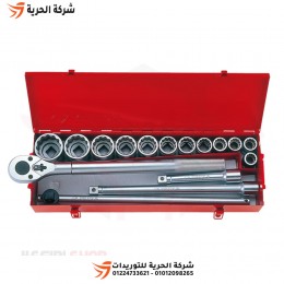 طقم لقم رباط 3/4 بوصة 16 قطعة مسدس + مشرشر KINGTONY تايواني