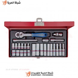 طقم لقم رباط 1/4 بوصة 26 قطعة بالبوصة KINGTONY تايواني