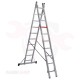 Multi-use two-link ladder, height 4.93 meters, 10 steps, Turkish GAGSAN