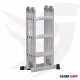 Three-position ladder, single or double, or scaffolding, 3.70 meters, 12 steps, Turkish GAGSAN
