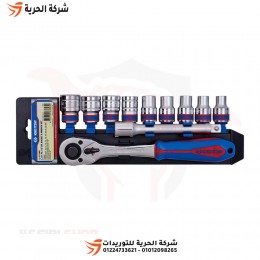 طقم لقم 1/2 بوصة 12 قطعة على كارت KINGTONY تايواني