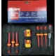 Set of 6 insulating screwdrivers, 1000 volts + variable handle + Chinese pocket test screwdriver, APT brand