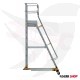 Pyramid ladder on wheels, height 2.50 meters, weight 56 ​​kg, Turkish GAGSAN