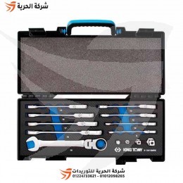 طقم مفتاح سيستيم بلدي مشرشر مفصلي 13 قطعة KINGTONY تايواني