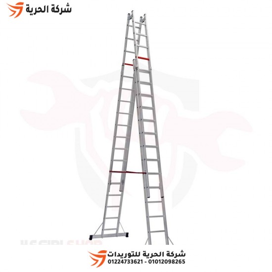 Doppelleiter mit Stütze, Höhe 4,10 Meter, 14 Stufen, türkisches GAGSAN