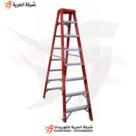 Double fiberglass ladder, 2.30 meters, 8 steps, PENGUIN Emirati