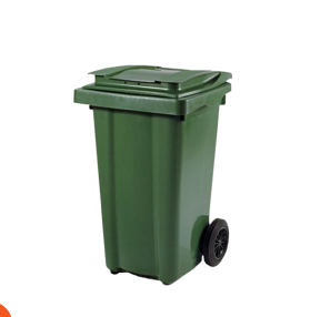صندوق قمامة بالغطاء بدون دواسة سعة 240 لتر ألوان متعددة صناعة تركي
