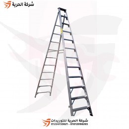 سلم مزدوج درج عريض 3.60 متر 12 درجة PENGUIN إماراتي