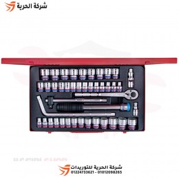 طقم لقم رباط 1/2 بوصة 43 قطعة مسدس بالبوصة KINGTONY تايواني