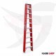 Double fiberglass ladder, 2.85 meters, 10 steps, Turkish GAGSAN