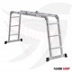 Three-position ladder, single or double, or scaffolding, 3.70 meters, 12 steps, Turkish GAGSAN