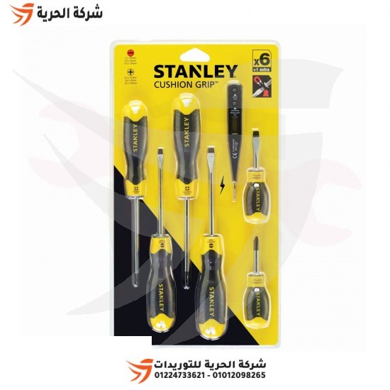 6-piece screwdriver set + STANLEY test screwdriver
