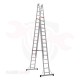 Double ladder with support, height 4.10 meters, 14 steps, Turkish GAGSAN