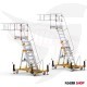 Ladder with aluminum platform, multiple heights up to 3.10 meters, Turkish GAGSAN