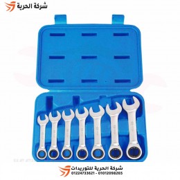 طقم مفتاح سيستيم بلدي مشرشر قصير 7 قطع KINGTONY تايواني